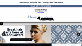 What Headquartershairsalon.com website looked like in 2017 (6 years ago)