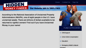 What Hiddenmoneyfinder.com website looked like in 2017 (6 years ago)