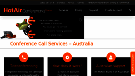 What Hotairconferencing.com.au website looked like in 2017 (6 years ago)