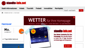 What Hannover.staedte-info.net website looked like in 2017 (6 years ago)