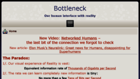 What Humanbottleneck.com website looked like in 2017 (8 years ago)