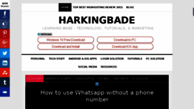 What Harkingbade.com website looked like in 2017 (6 years ago)