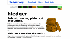 What Hledger.org website looked like in 2017 (6 years ago)