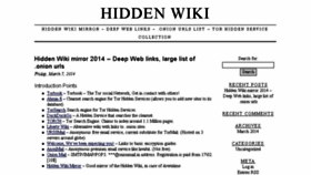 What Hiddenwiki.me website looked like in 2017 (6 years ago)