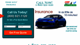 What Henryautoinsurance.net website looked like in 2017 (6 years ago)