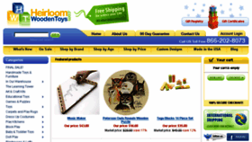 What Heirloomwoodentoys.com website looked like in 2017 (6 years ago)