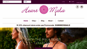 What Heartmala.com website looked like in 2017 (6 years ago)