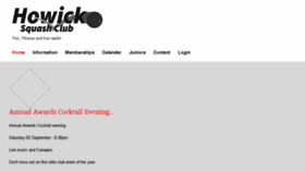 What Howicksquash.co.nz website looked like in 2017 (6 years ago)