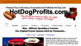 What Hotdogprofits.com website looked like in 2017 (6 years ago)