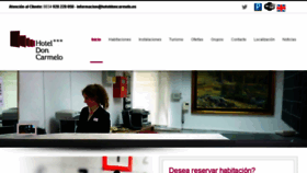 What Hoteldoncarmelo.es website looked like in 2017 (6 years ago)