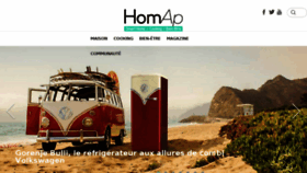 What Homap.fr website looked like in 2017 (6 years ago)