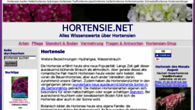 What Hortensie.net website looked like in 2017 (6 years ago)