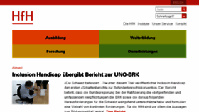 What Hfh.ch website looked like in 2017 (6 years ago)