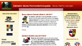What Hornomep.cz website looked like in 2017 (6 years ago)