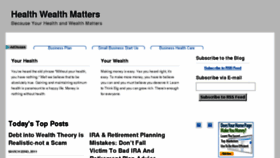 What Healthwealthmatters.com website looked like in 2017 (6 years ago)