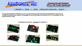 What Hamtronics.com website looked like in 2017 (6 years ago)