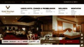What Hotelhirschen.at website looked like in 2017 (6 years ago)