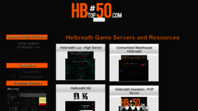 What Hbtop50.com website looked like in 2017 (6 years ago)
