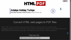 What Htmlpdf.com website looked like in 2017 (6 years ago)