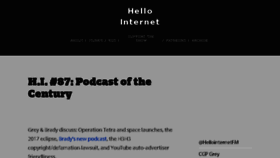 What Hellointernet.fm website looked like in 2017 (6 years ago)