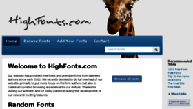What Highfonts.com website looked like in 2017 (6 years ago)