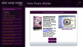 What Howmusicworks.org website looked like in 2017 (6 years ago)