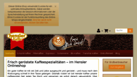 What Hensler-kaffee.de website looked like in 2017 (6 years ago)