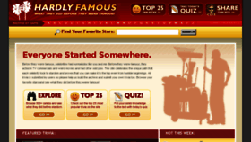 What Hardlyfamous.com website looked like in 2017 (6 years ago)