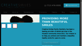 What Houstoncreativesmiles.com website looked like in 2017 (6 years ago)