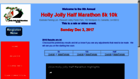 What Hollyjollyhalf.com website looked like in 2017 (6 years ago)