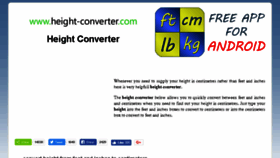 What Height-converter.com website looked like in 2017 (6 years ago)