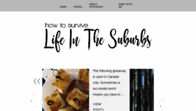 What Howtosurvivelifeinthesuburbs.com website looked like in 2017 (6 years ago)