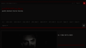 What Horrortheque.com website looked like in 2017 (6 years ago)
