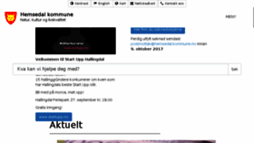 What Hemsedal.kommune.no website looked like in 2017 (6 years ago)