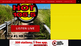 What Hot1055fm.com website looked like in 2017 (6 years ago)