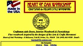 What Heartofoakworkshop.com website looked like in 2017 (7 years ago)