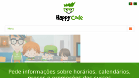 What Happycode.pt website looked like in 2017 (6 years ago)