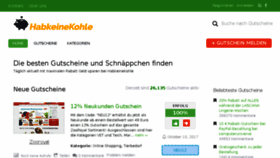 What Habkeinekohle.de website looked like in 2017 (6 years ago)