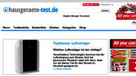 What Hausgeraete-test.de website looked like in 2017 (6 years ago)