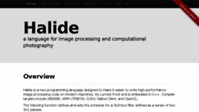 What Halide-lang.org website looked like in 2017 (6 years ago)