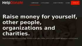 What Helpdonate.org website looked like in 2017 (6 years ago)