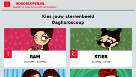 What Horoscopen.nl website looked like in 2017 (6 years ago)