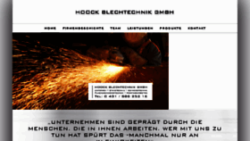 What Hoock-blechtechnik.de website looked like in 2017 (6 years ago)
