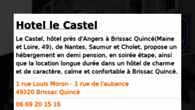 What Hotel-le-castel.com website looked like in 2017 (6 years ago)