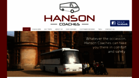 What Hansoncoaches.co.uk website looked like in 2017 (6 years ago)