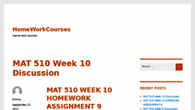What Homeworkcourses.com website looked like in 2017 (6 years ago)