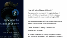 What Howtallisthestatueofliberty.org website looked like in 2017 (6 years ago)