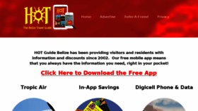 What Hotguidebelize.com website looked like in 2017 (6 years ago)
