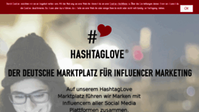 What Hashtaglove.de website looked like in 2017 (6 years ago)