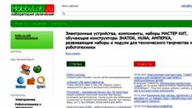 What Hobbylab.ru website looked like in 2017 (6 years ago)